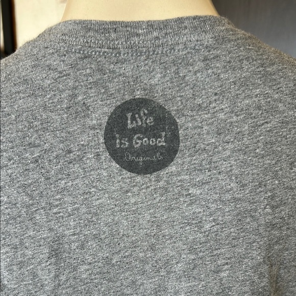 Life Is Good Gray Short Sleeve Tee - Picture 6 of 6